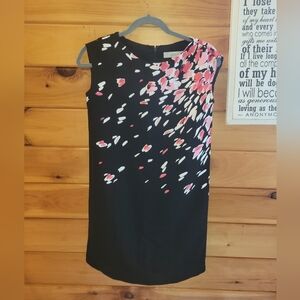 Ann Taylor Loft Sleeveless Mini Sheeth Dress Abstract Floral Print XXSP NWT